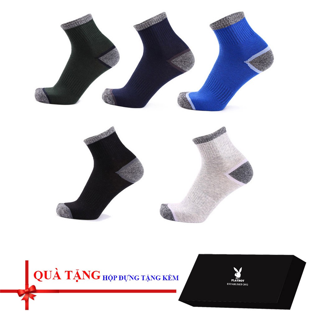 Combo hộp 05 đôi tất / vớ nam cao cấp (Full hộp đựng)