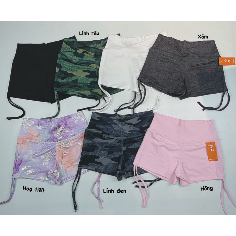 Quần Rút Dây Cạp cao đắp Chéo Thể Thao tập gym yoga