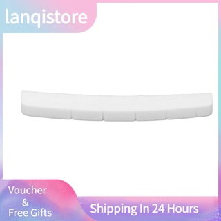 Lanqistore For Electric Guitar Nut Curved Slotted Bone Stringed Instrument Replacement Part
