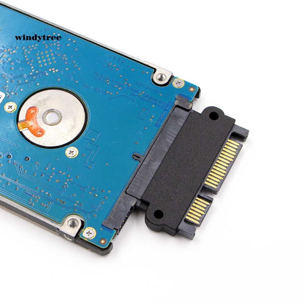 SFF-8482 SAS 22 Pin to 7+15 Pin SATA Male HDD Hard Drive Adapter 90 Degree Angle