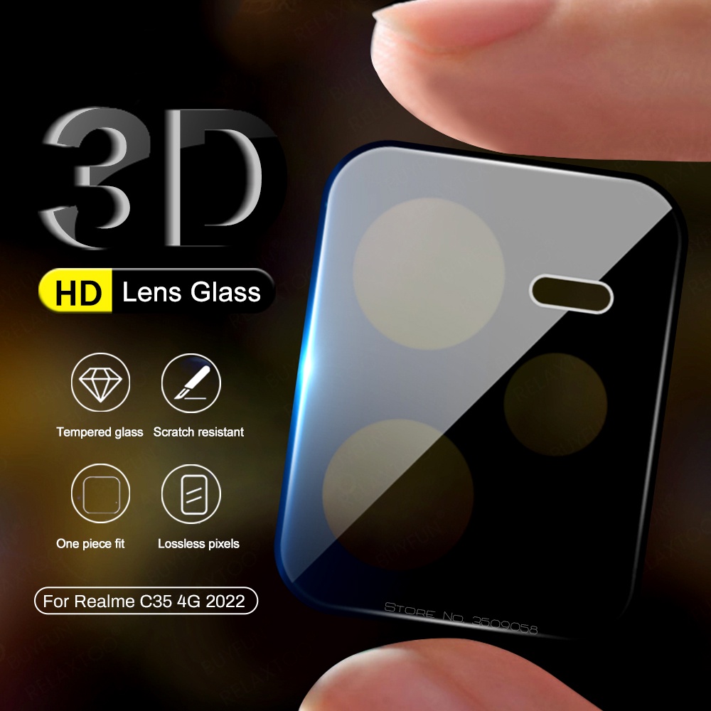 Kính Cường Lực 3D Bảo Vệ Ống Kính Máy Ảnh Sau Cho Realme C35 Realme C 35 RealmeC35 RMX3511