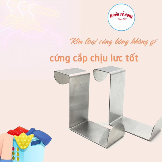 Móc treo đồ cài cửa bằng kim loại hình chữ Z đa năng – Buôn Rẻ 01325