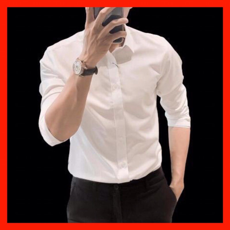 Áo sơ mi nam cao cấp dài tay l Kiểu Dáng Công Sở Chất Cotton Lụa Mịn - OMAN
