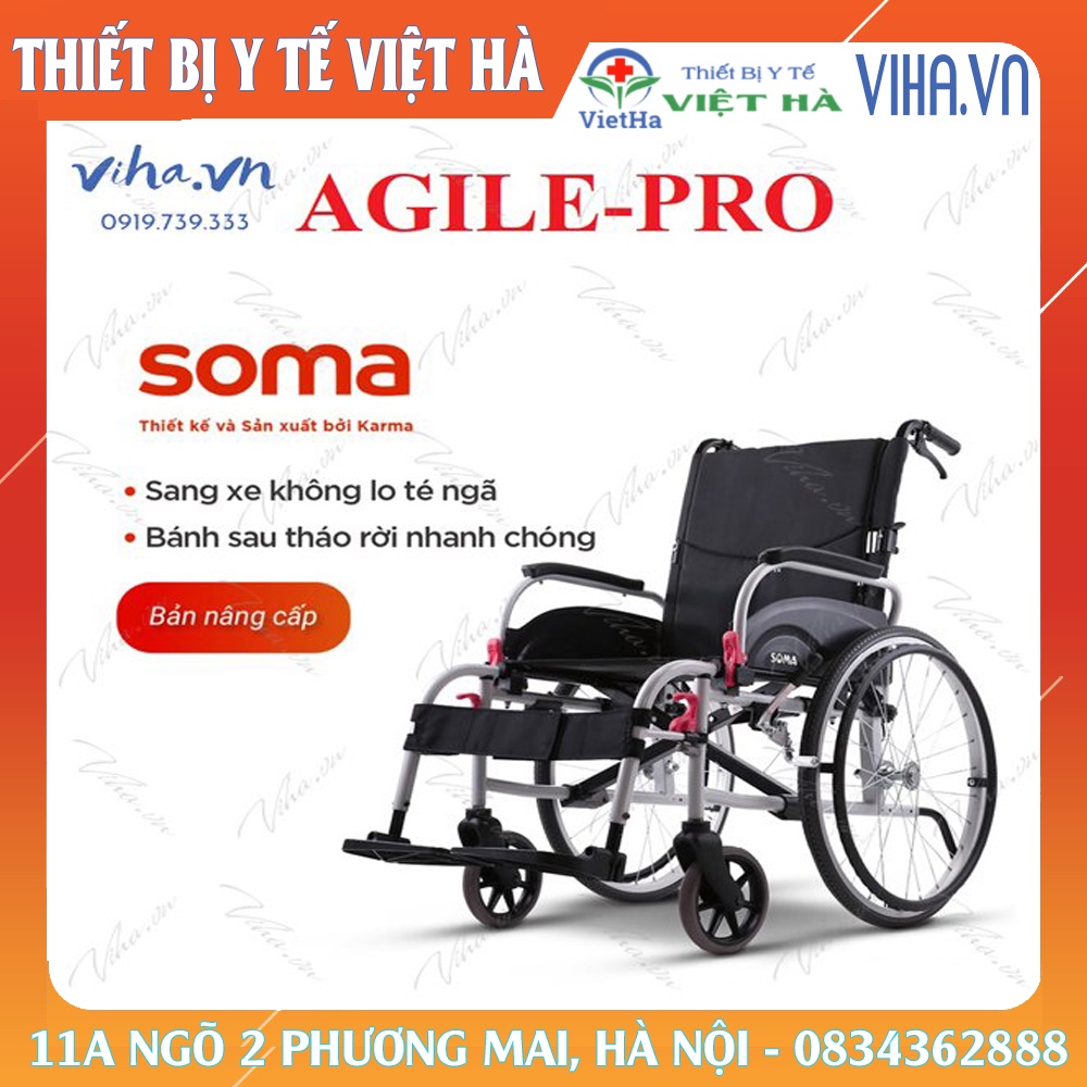 Xe Lăn Karma Soma Agile Pro- Tháo lắp dễ dàng chống lật hiệu quả