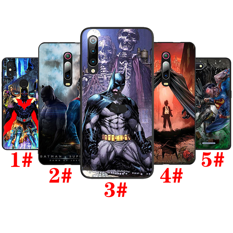 Ốp Lưng Silicone In Hình Siêu Anh Hùng Batman / Superman Cho Redmi Note 5 6 7 8 9 Pro Max 8t 9s