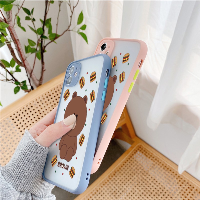 Ốp lưng Iphone BROWN viền màu iphone 6/6plus/6s/6s plus/ 7/ 7plus/ 8/ 8plus/x/xs/ xs max/ 11/ 11 promax/12 /12