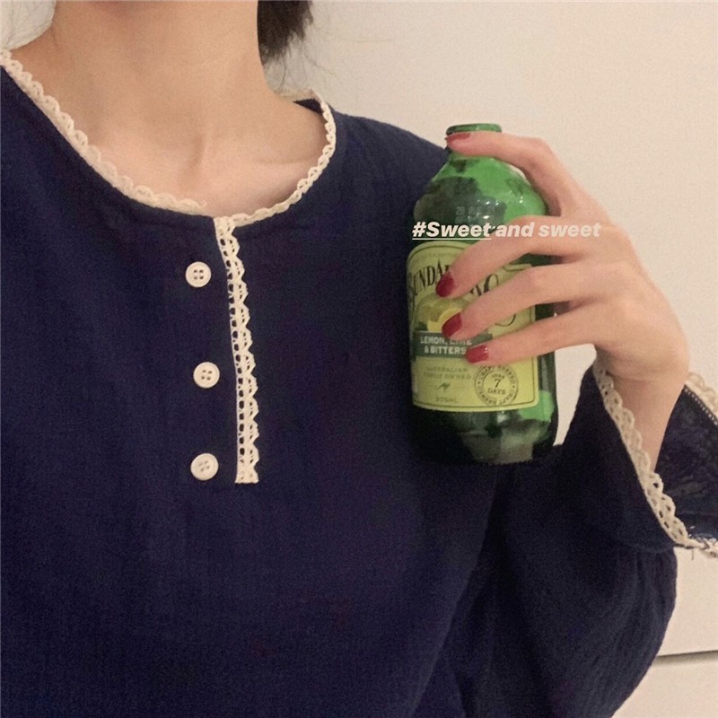 Váy ngủ VN014 tay dài vải xô muslin