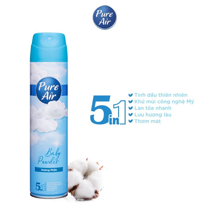 (5 HƯƠNG) Nước Hoa Xịt Phòng Pure Air 280ml