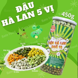 Đậu Hà Lan Mix 5 Vị 450g Giòn Ngon Đậm Vị  I Ăn Vặt Bate Food