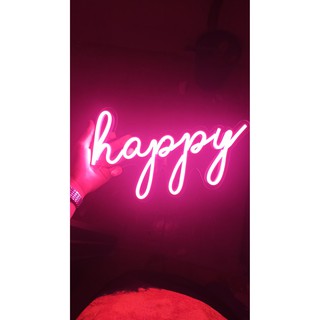 Đèn Trang Trí Led Neon Sign Happy (chữ theo yêu cầu)