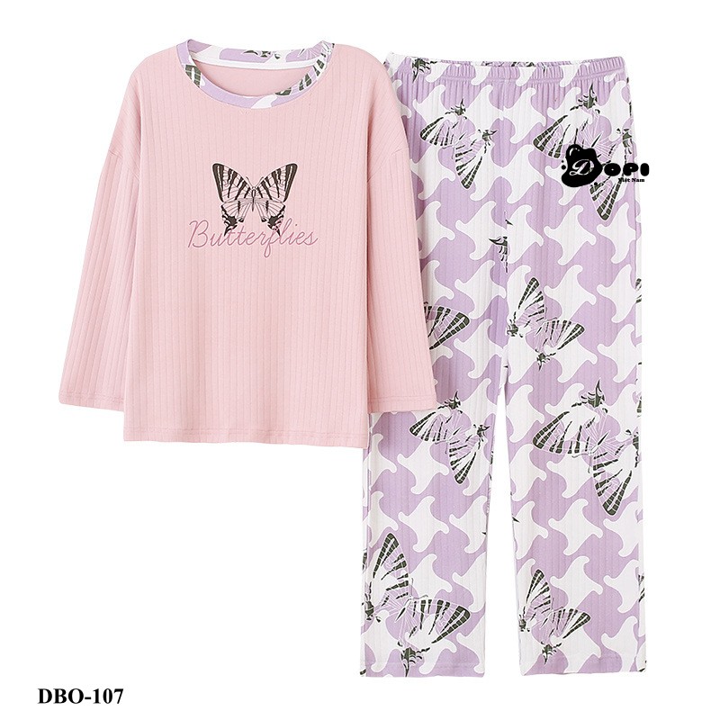 (DBO107) Đồ bộ mặc nhà thu đông dài tay CHUNKEER cao cấp