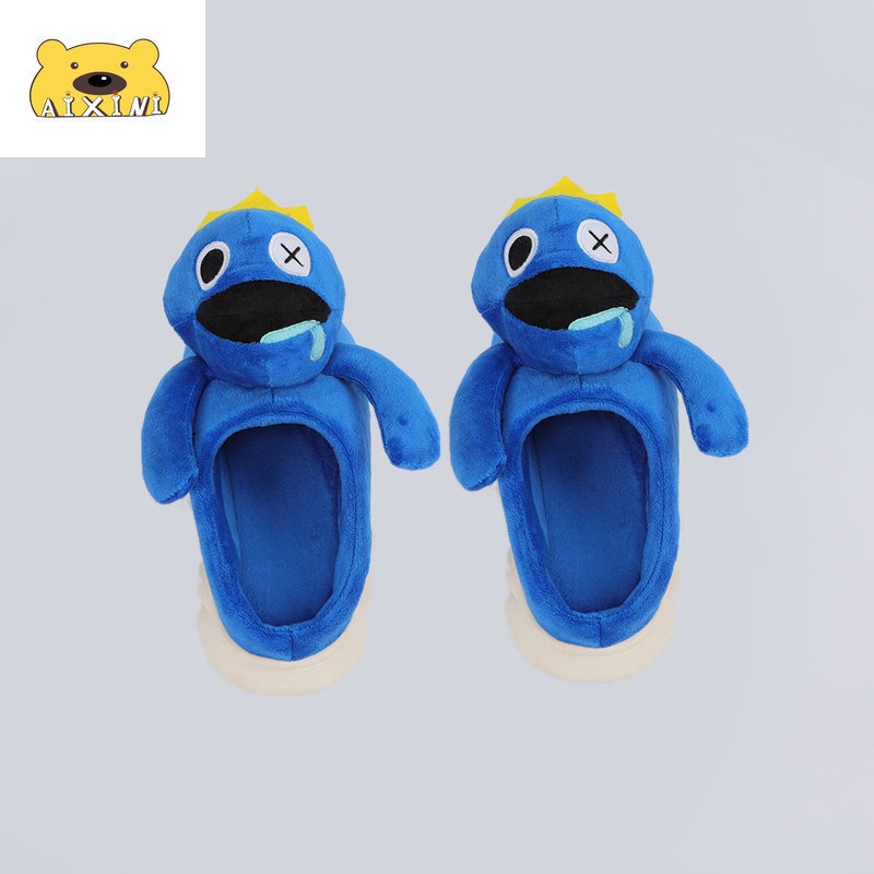 ROBLOX Còn Hàng! Dép Đi Trong Nhà Bằng Nhựa Đế Nhựa Phối Lông Họa Tiết Cầu Vồng Size 36-41