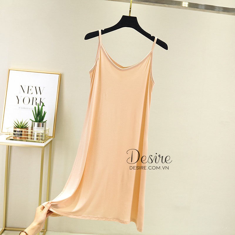 [Hàng chuẩn] Váy hai dây cổ chữ V - mặc lót chất thun cotton mềm mịn dáng ôm VNN-00109 | BigBuy360 - bigbuy360.vn