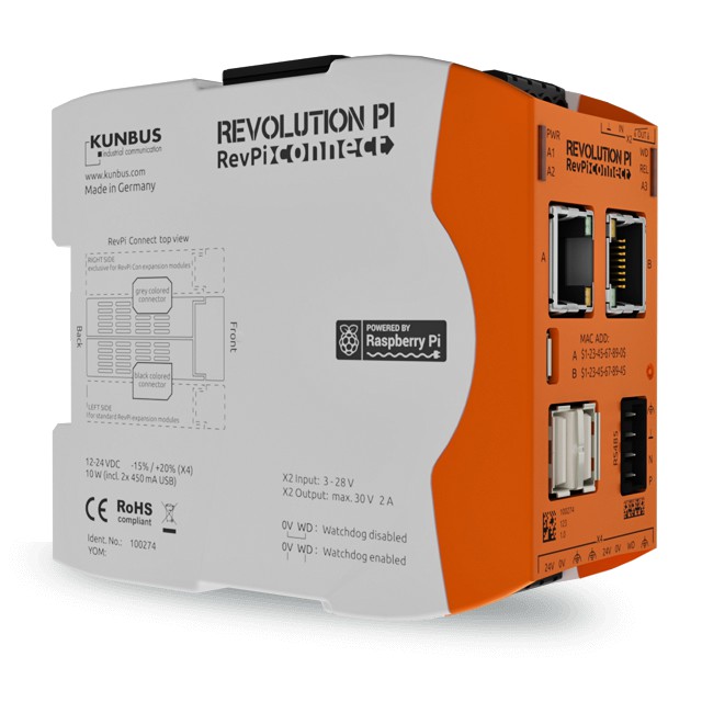 Revpi Connect (Bộ nhớ 4 GB) - Máy tính công nghiệp Revolution Pi trên nền tảng Raspberry Pi