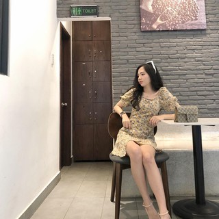 Váy hoa đắp tà CD020 ( Có ảnh thật)