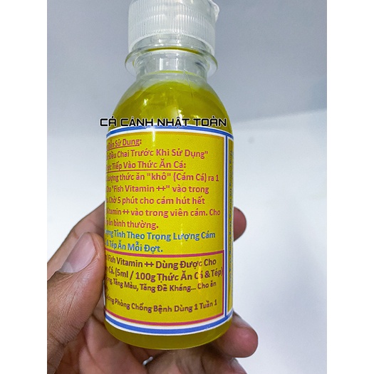VITAMIN TỔNG HỢP CHO CÁ, TÔM, TÉP TĂNG MÀU, ĐỀ KHÁNG AQUA NET 100ML