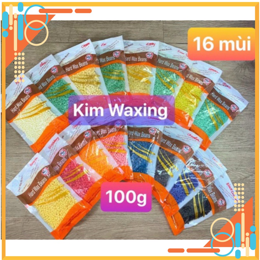 (Free que gỗ) Sáp wax lông nóng dạng hạt đậu Viên Hard Wax Beans 100g MM222
