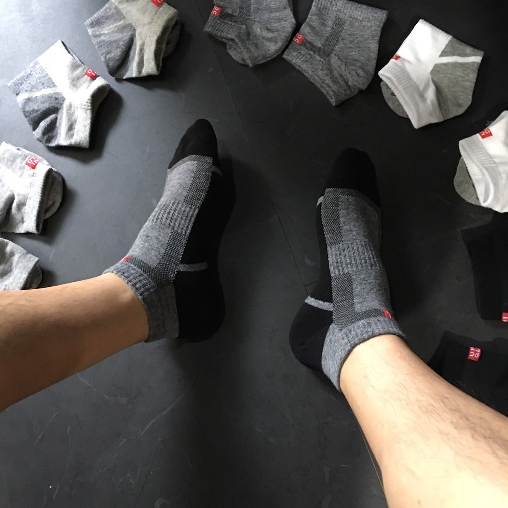 Tất - vớ  cao cổ ngắn cotton - xuất Nhất loại 1 -  kháng khuẩn thoáng khí