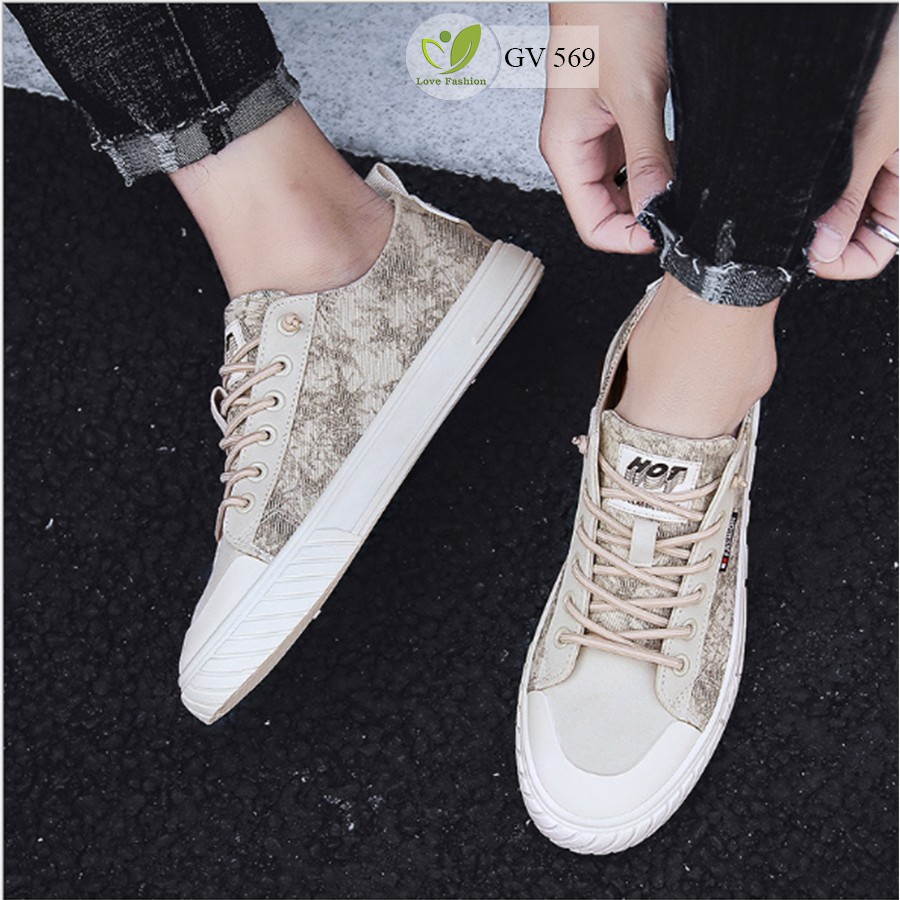 Giày Lười Vải Nam Họa Tiết Hoa Văn LOVEFASHION Giầy Vải Size Từ 38 Đến 43 GV569 | BigBuy360 - bigbuy360.vn