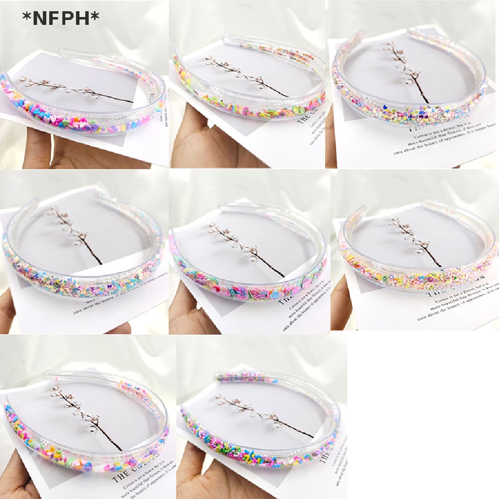 Băng Đô Trong Suốt Phối Kim Tuyến Nước Lấp Lánh Thời Trang Cho Bé