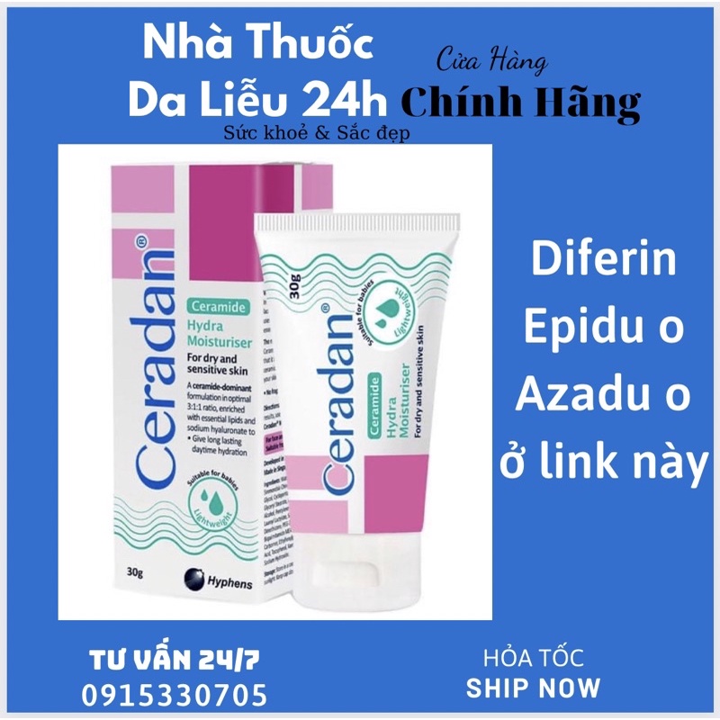 Kem dưỡng ẩm Ceradan Hydra 30g 80g - Nhà Thuốc Da liễu 24h