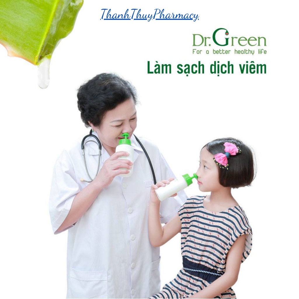 Muối Biển Nha Đam Dr.Green [Hộp 30 Gói] Rửa Mũi Cho Bé Và Người Lớn| Hiệu Quả Với Vm Mũi Dị Ứng, Vm Mũi Xoang