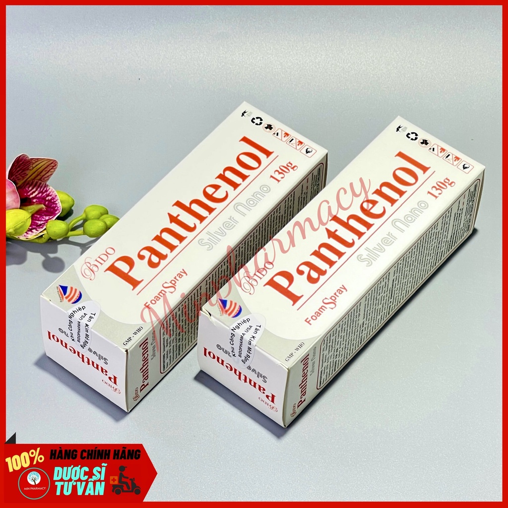 Panthenol HD Nano bạc - Hỗ trợ vết thương da và niêm mac (Chai xịt bỏng 130g)