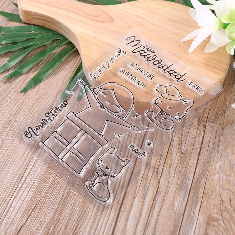 Con Dấu Silicon Trong Suốt Hình Mèo Dùng Trang Trí Album Ảnh Diy | BigBuy360 - bigbuy360.vn