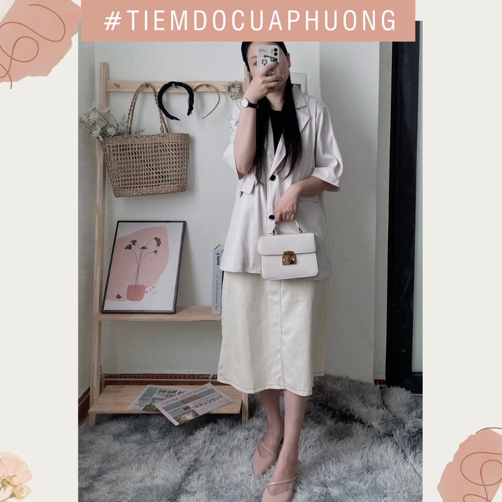 Áo blazer cộc tay, áo vest nữ một lớp phong cách Hàn Quốc, đồ công sở đi làm | BigBuy360 - bigbuy360.vn