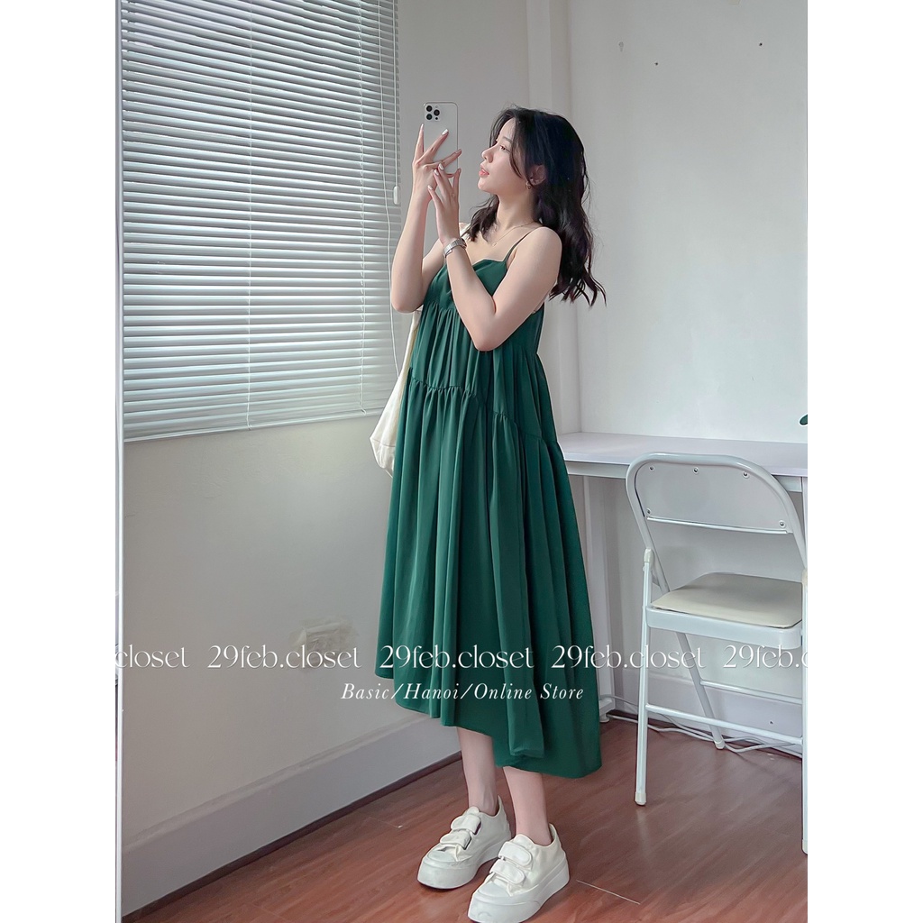 [Ảnh thật/Video] Váy hai dây voan 2 lớp bồng bềnh dây điều chỉnh - 29feb.closet -  V9