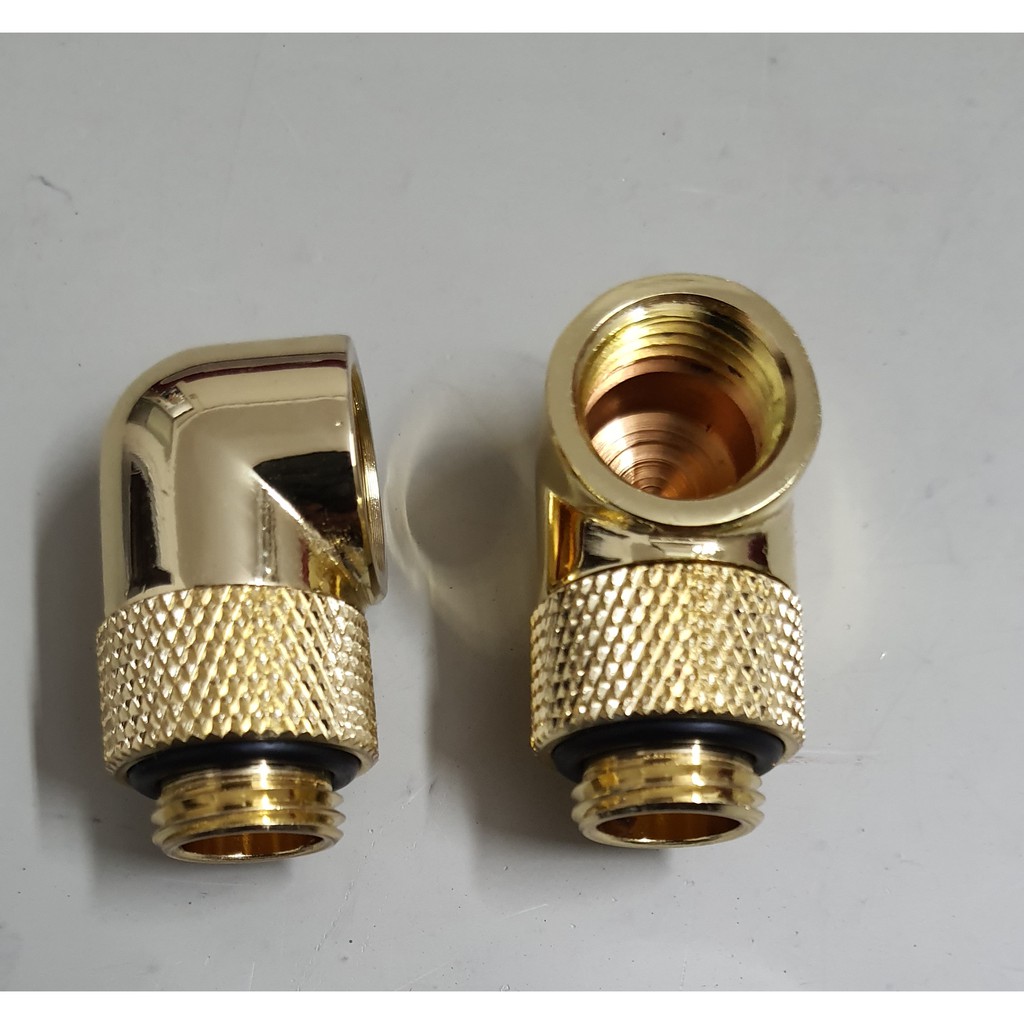 Fit nối 90 vuông góc tản nhiệt nước custom