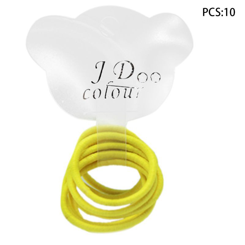Set 10 dây buộc tóc cao su co giãn nhiều màu sắc thời trang dễ thương cho bé gái