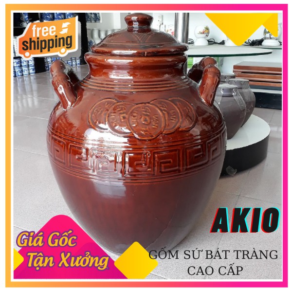 [AKIO HOUSEWARE] Chum sành bát tràng to ngâm rượu 10L , 20L , 30L