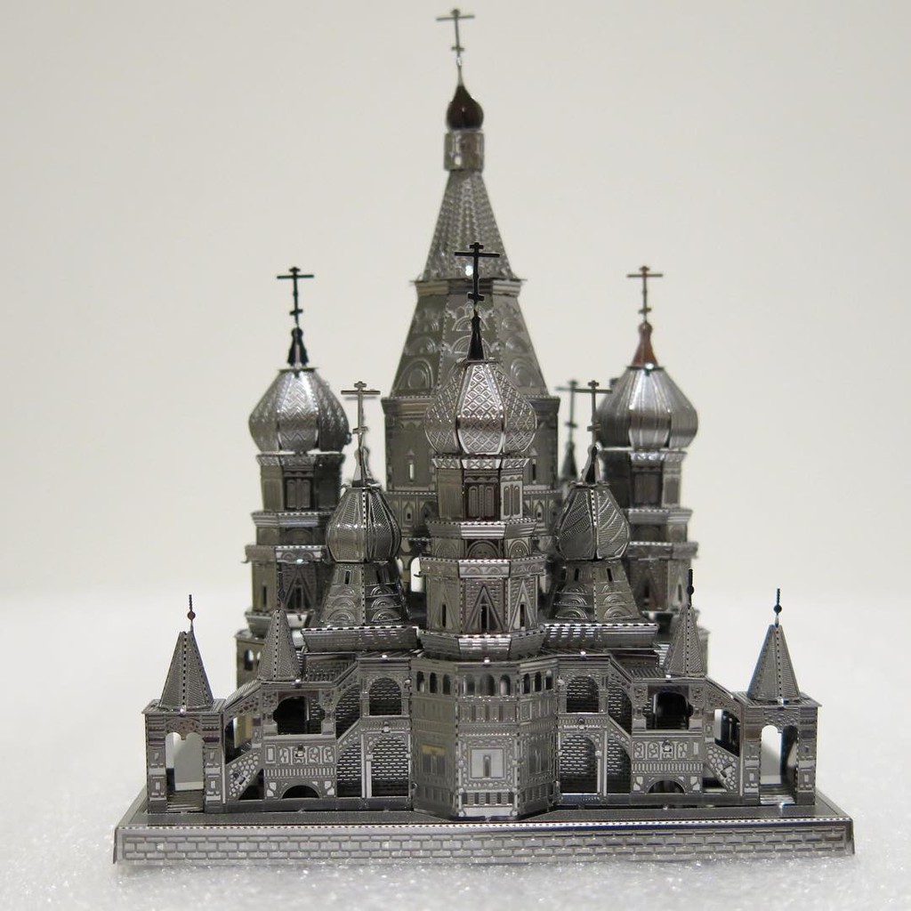 Mô Hình Lắp Ghép 3D Kim Loại Tự Ráp Nhà Thờ Thánh Basil Cathedral Quảng trường Đỏ Moskva Nga  - Chưa Lắp