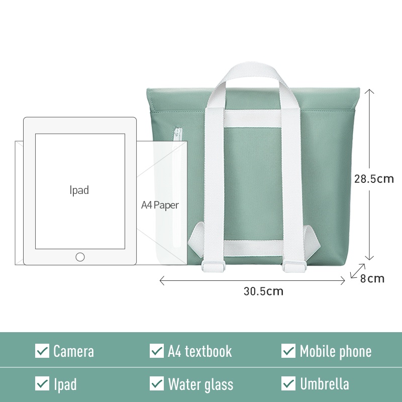 MAH OLI Túi Cambridge phong cách tái chế Ba lô máy tính xách tay du lịch giải trí – tiêu chuẩn