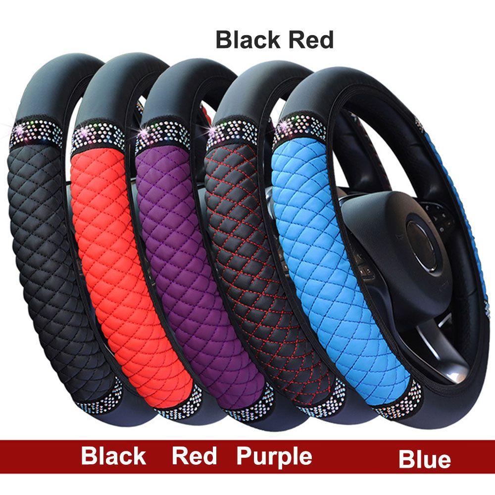 Vỏ Bọc Vô Lăng Xe Hơi SHOUKEY Bằng Sợi Bện Mềm MạiVỏ Bọc Vô Lăng Xe Hơi Bằng Da Thêu Họa Tiết Đính Đinh Tán Độc Đáo Thời Trang