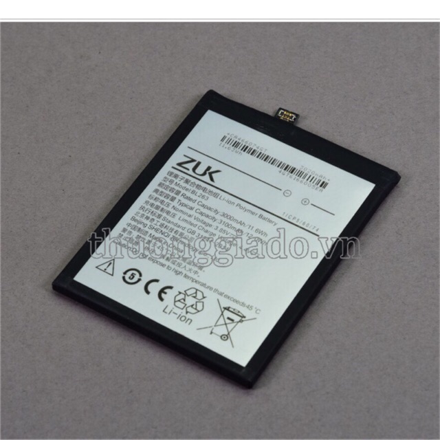 Thay pin Lenovo Zuk Z2 Pro (BL263) 3000mAh xịn, bảo hành 3 tháng