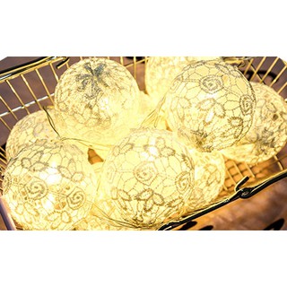 Đèn quả cầu len 3m 20 quả siêu đẹp