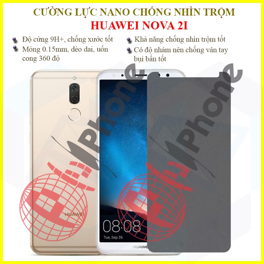 Dán chống nhìn trộm Huawei Nova 2i - Dán Cường lực dẻo nano