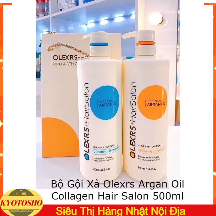 Bộ Gội Xả Olexrs Argan Oil Collagen Hair Salon