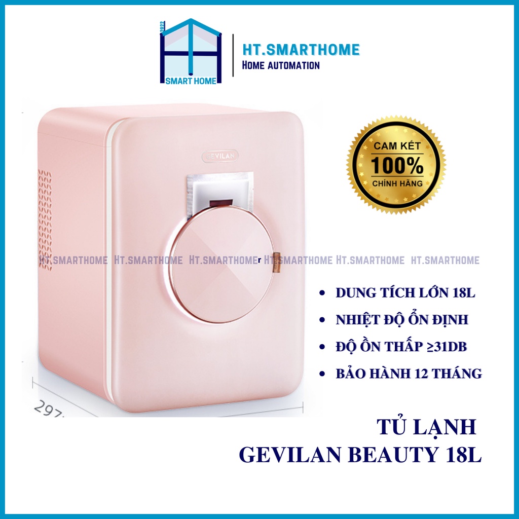 GEVILAN tủ lạnh mỹ phẩm nâng cấp 18L Beauty-  Bảo quản sản phẩm chăm sóc da, mỹ phẩm, làm ấm mặt nạ