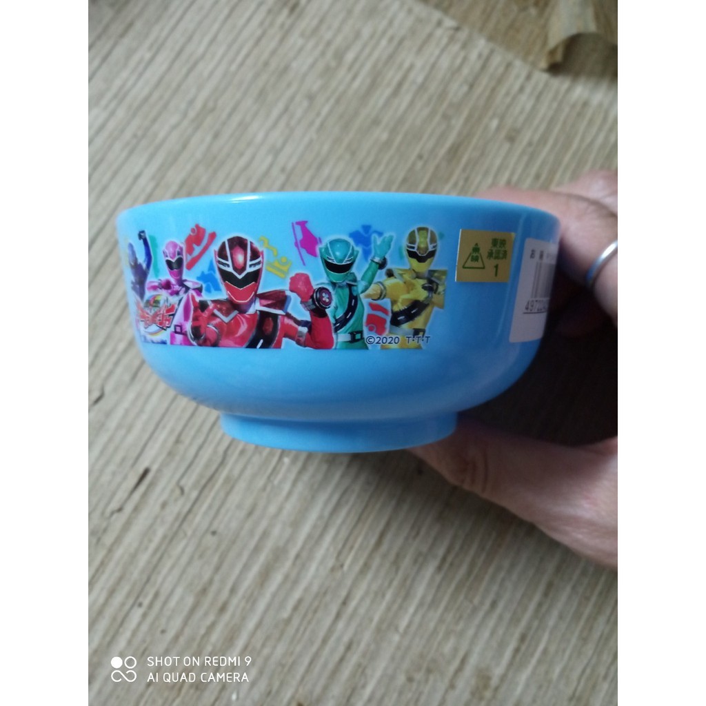 Combo 4 chén cơm nhựa và 4 ly nhựa có tay cầm cho bé in hình siêu nhân