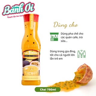 Sinh tố chanh dây 750ml