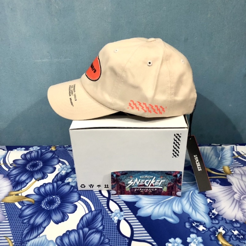 Nón 5THEWAY /oval/ Unstructure Washed Dad Cap - BLEACH SAND