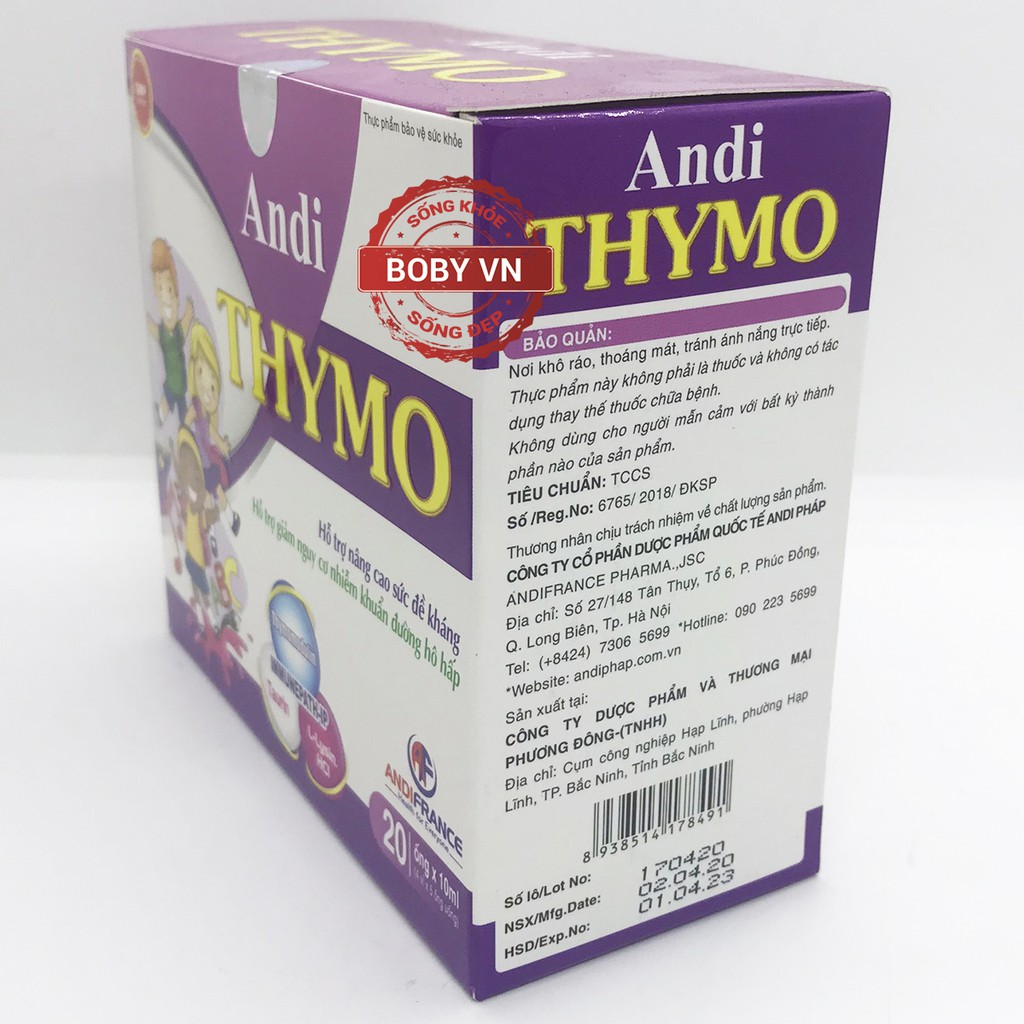 Andi Thymo tăng sức đề kháng cho cơ thể