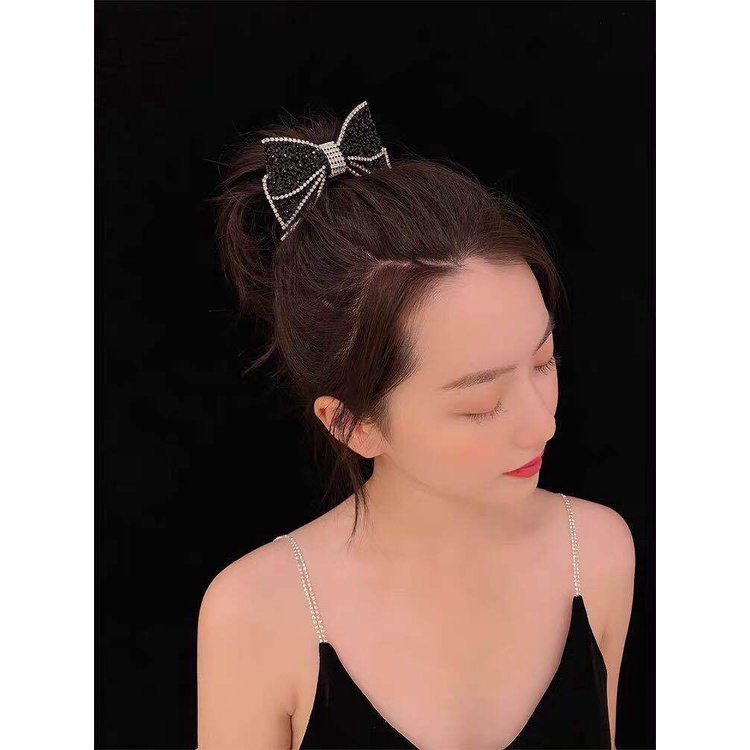 Kẹp Tóc Đính Đá Kim Cương Toàn Bộ Phong Cách Hàn Quốc Cao Cấp