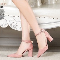 Giày cao gót IELGY mũi nhọn đính ngọc trai giả phong cách Hàn Quốc thời trang cho nữ