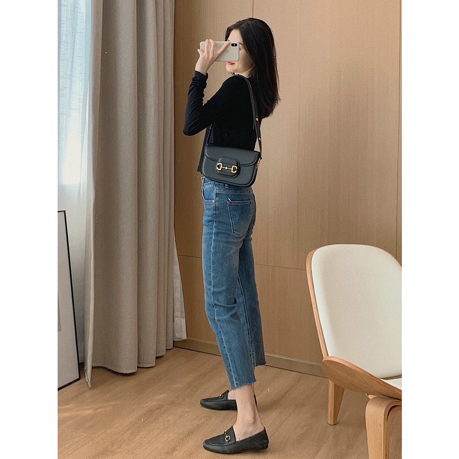 QUẦN JEANS BÒ ÔM CO GIÃN TUA GẤU HAI MÀU TÔN DÁNG