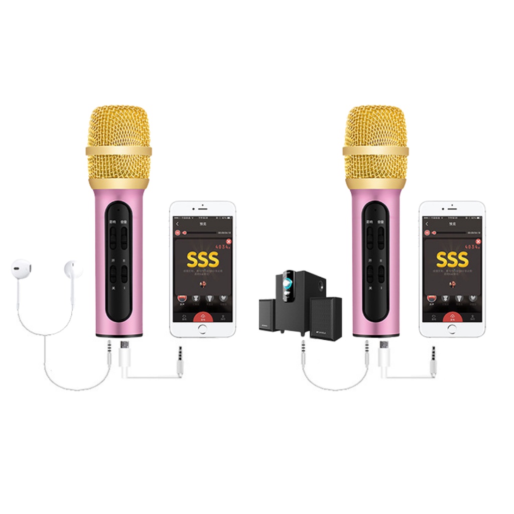 Bộ Micro Thu Âm Livestream - Micro Karaoke Có Dây Cho Điện Thoại