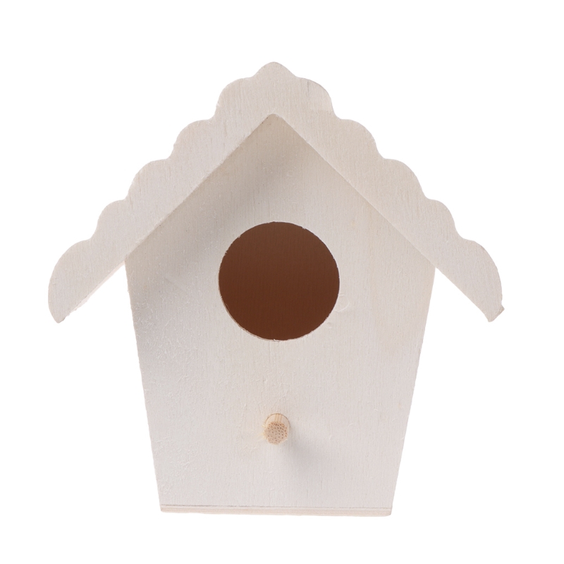 Tổ Chim Hình Ngôi Nhà Bằng Gỗ Tự Nhiên Tiện Dụng